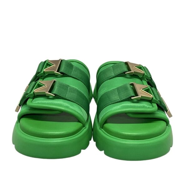 BOTTEGA VENETA - Green Chemical Fiber Leather Rubber Men's Sandals 513-080625 - Picture 5 of 11